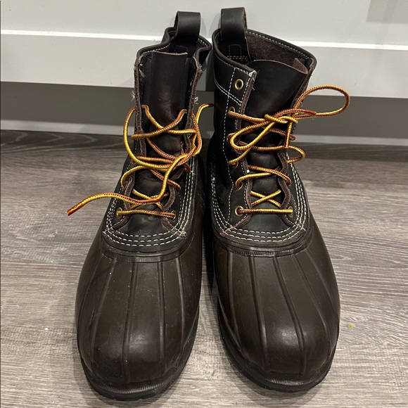 L.L. Bean Dark Brown Leather Rain Boots main image 3